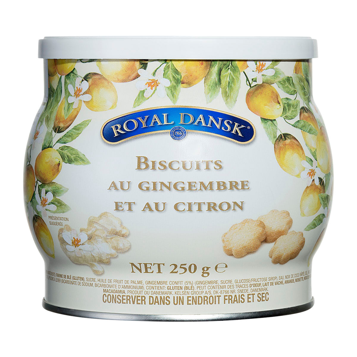 Biscoito Amanteigado de Gengibre e Limão Royal Dansk 250g