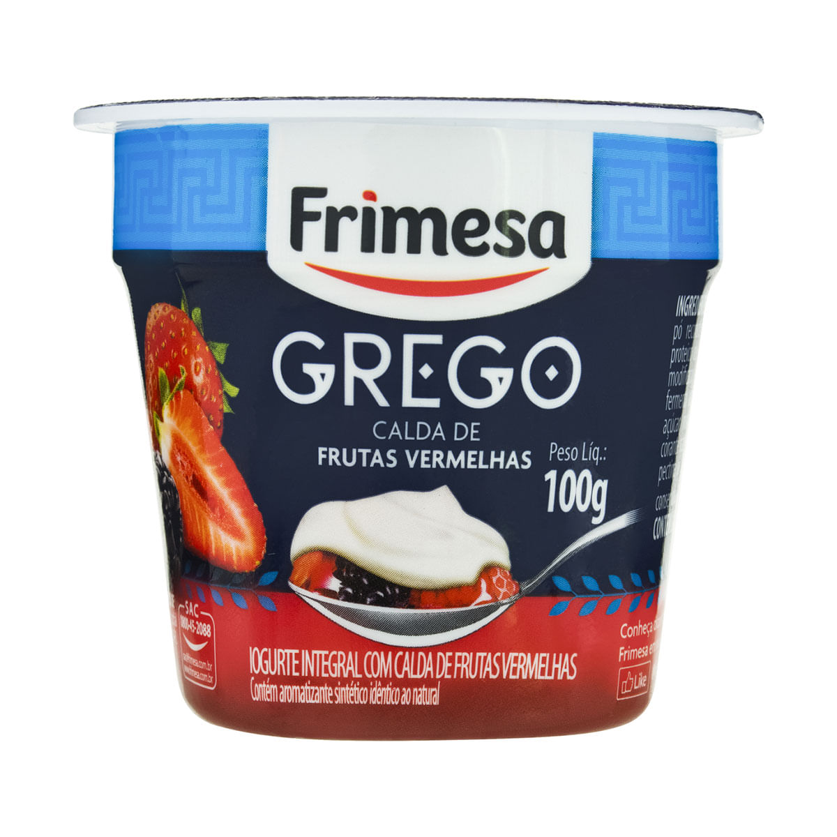 Iogurte Grego Frimesa com Calda de Frutas Vermelhas 100g