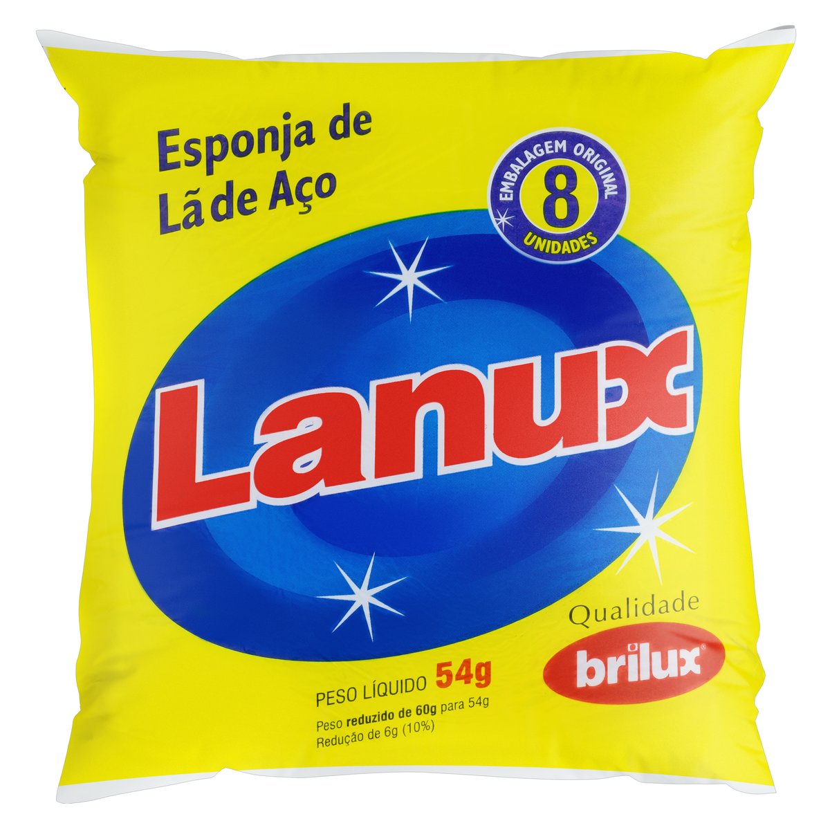 Esponja Aço Lanux 54 g 8 Unidades