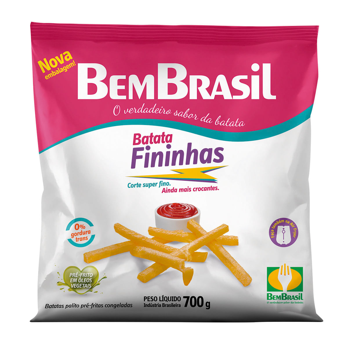 Batata Frita Congelada Palito Bem Brasil 700g