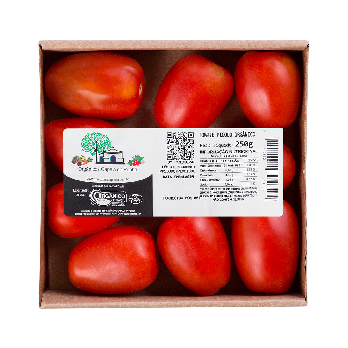 Tomate Piccolo Orgânico Capela 250 g