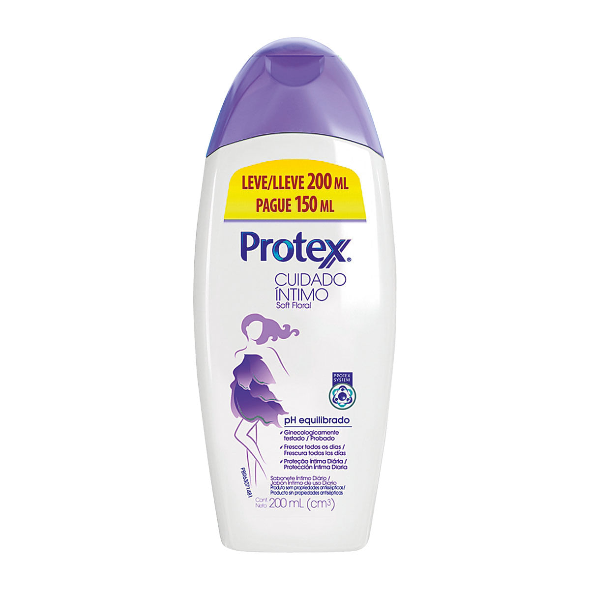 Sabonete Líquido Íntimo Protex Cuidado Íntimo Soft Floral 200ml