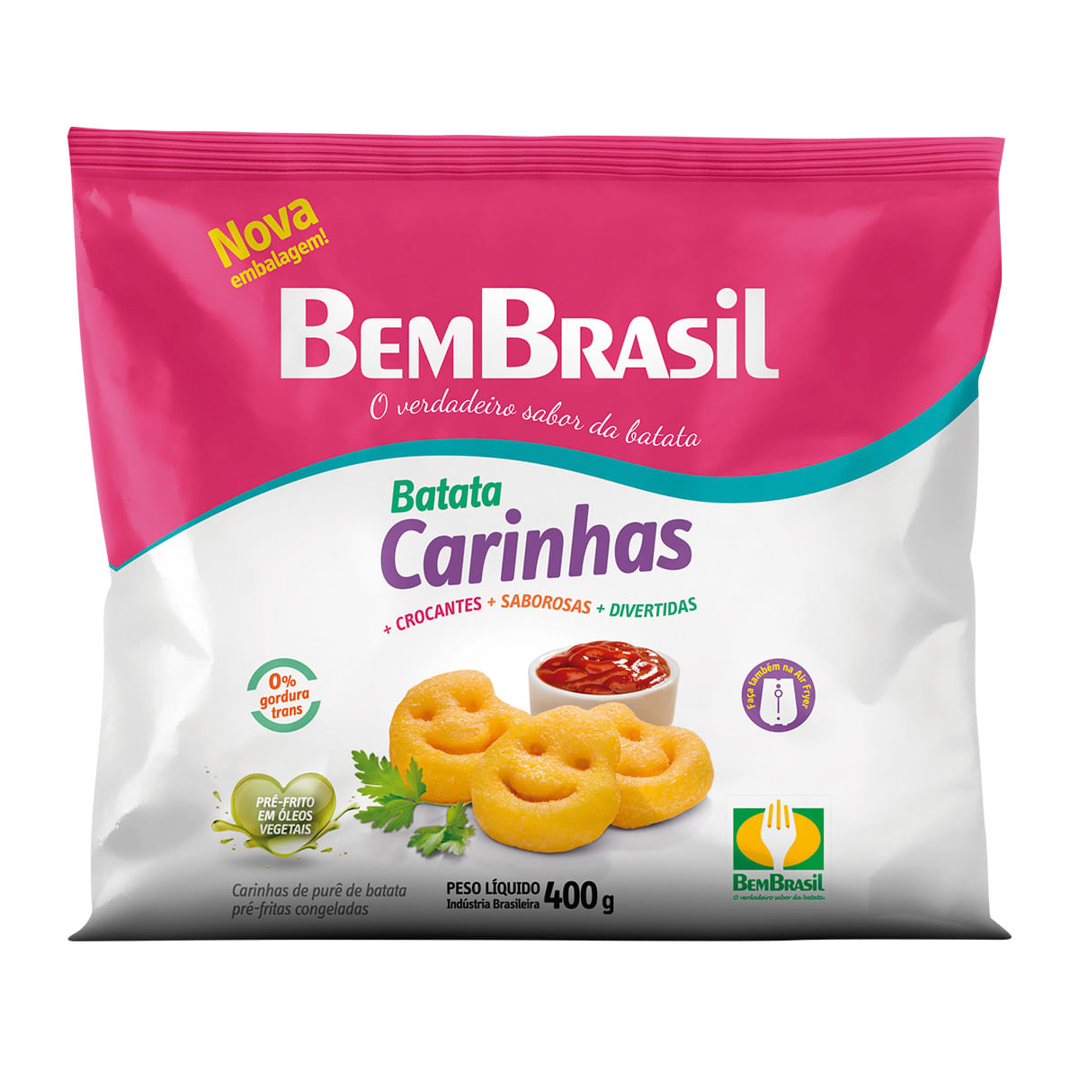 Batata Frita Congelada Carinhas Bem Brasil 400g