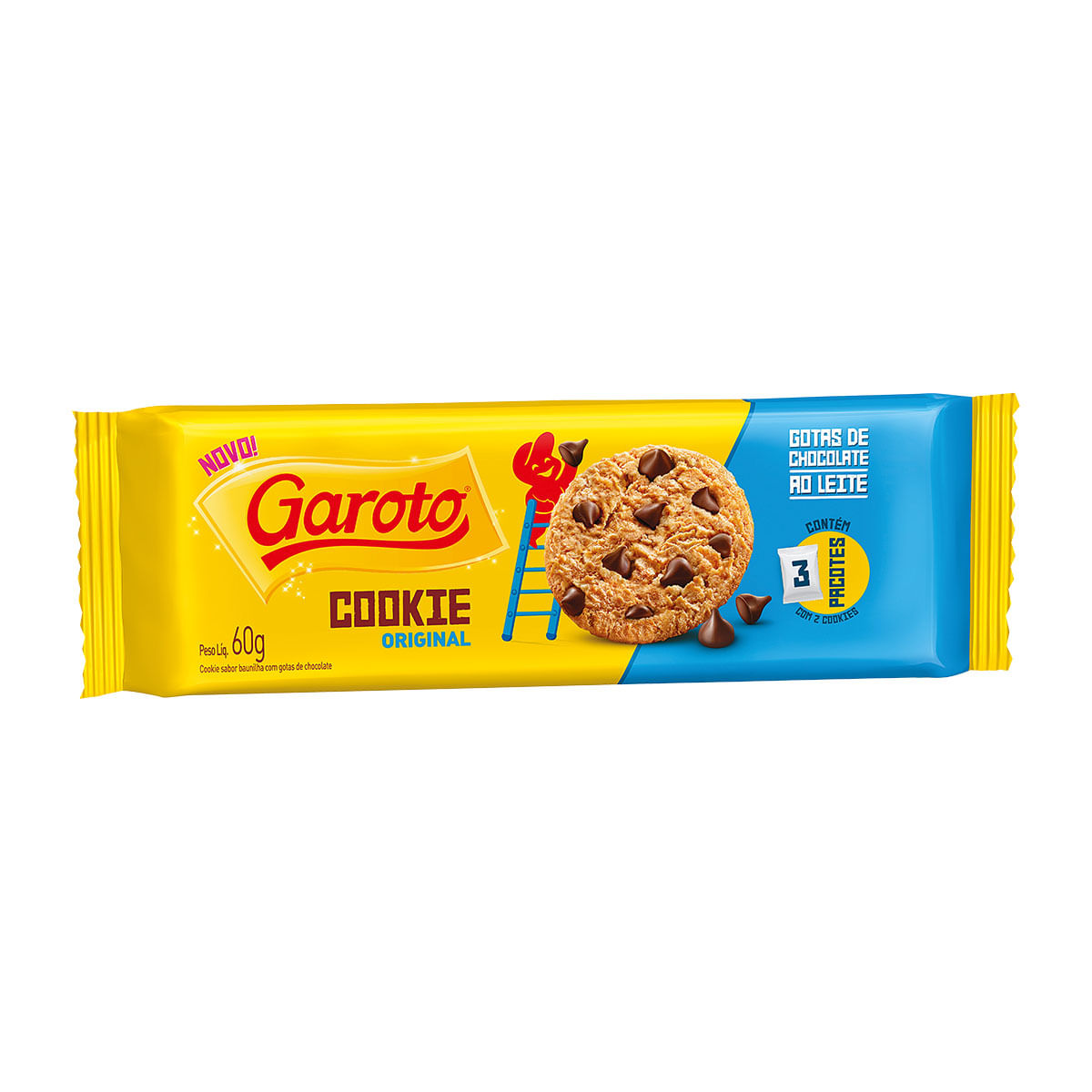 Cookie de Baunilha com Gotas de Chocolate Garoto 60g