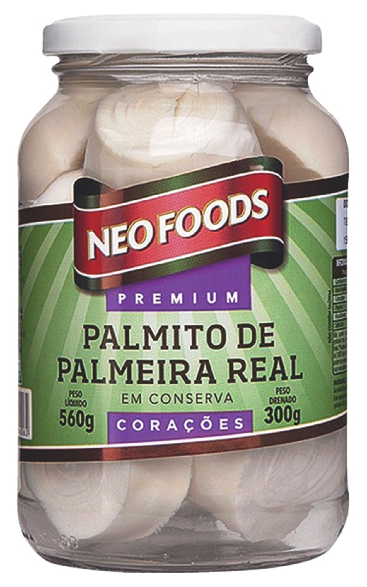 Palmito Palmeira Real Corações em Conserva Neo Foods 300g