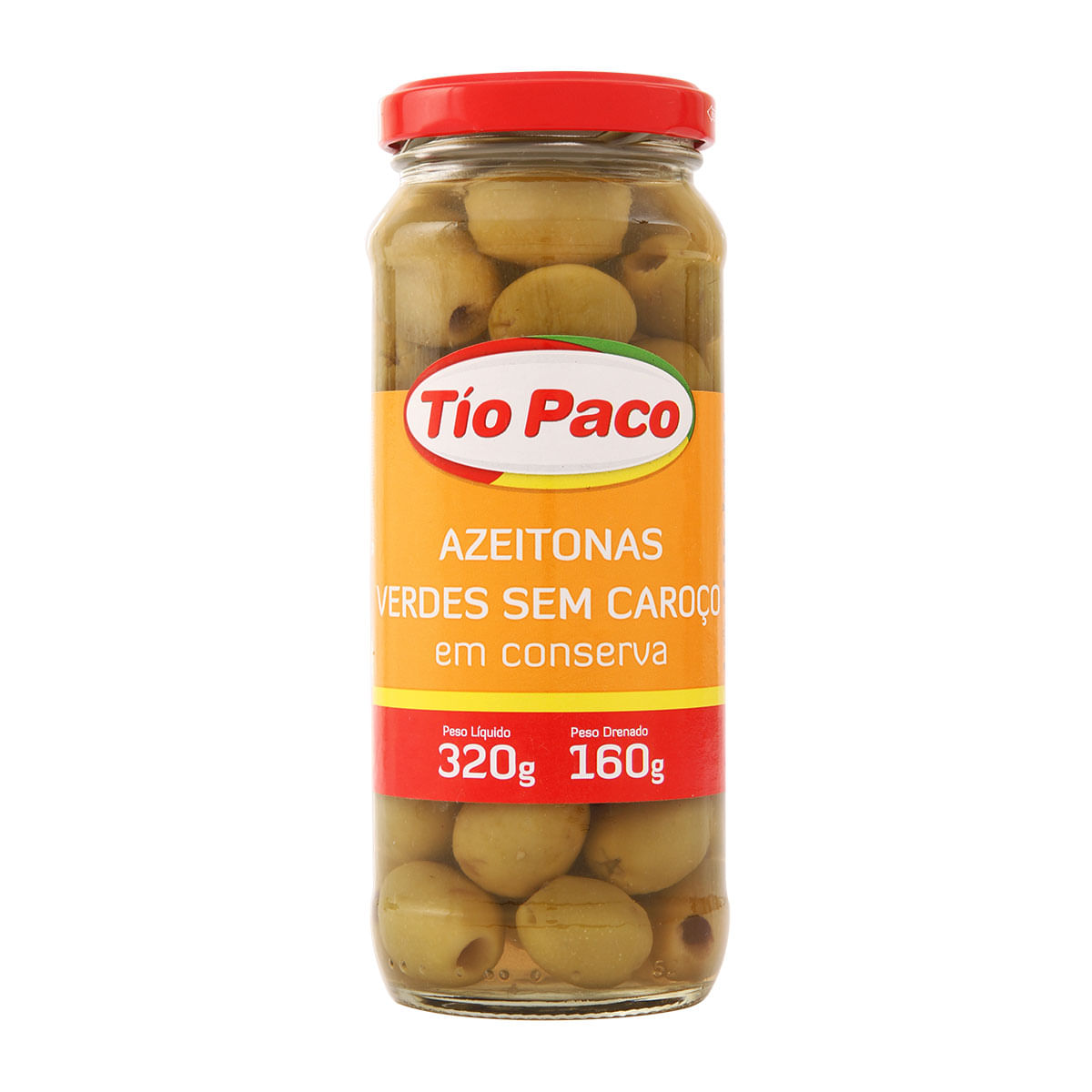 Azeitona Verde sem Caroço Tio Paco 160g