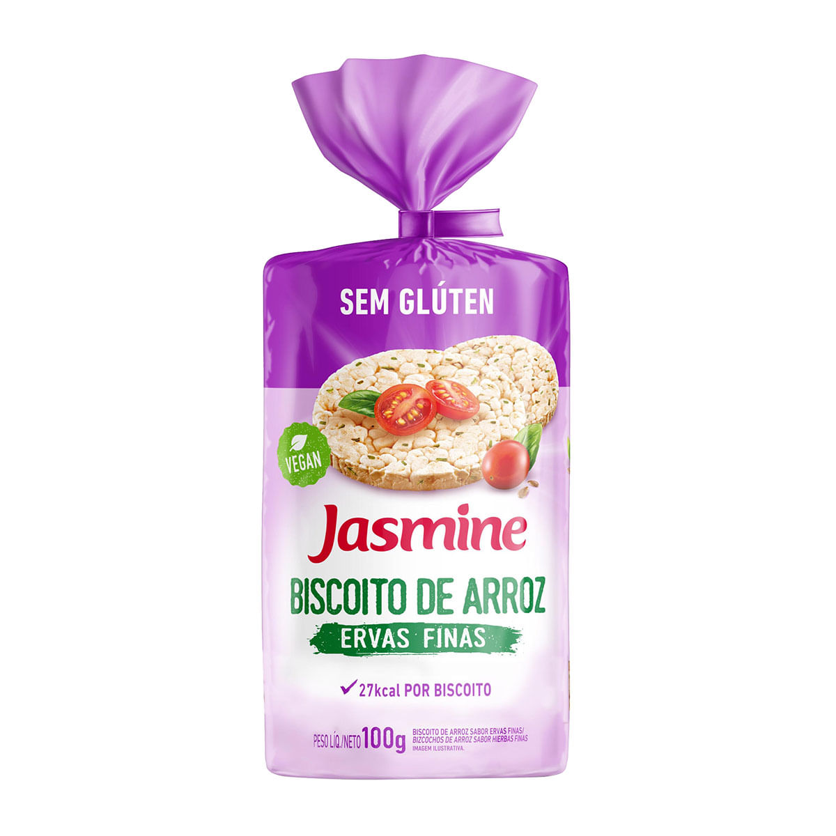 Biscoito de Arroz Ervas Finas Jasmine sem Glúten 100g