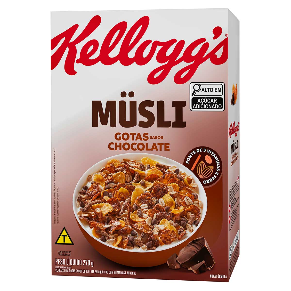 Musli de Cereais com Gotas de Chocolate Kellogg&apos;s 270 g