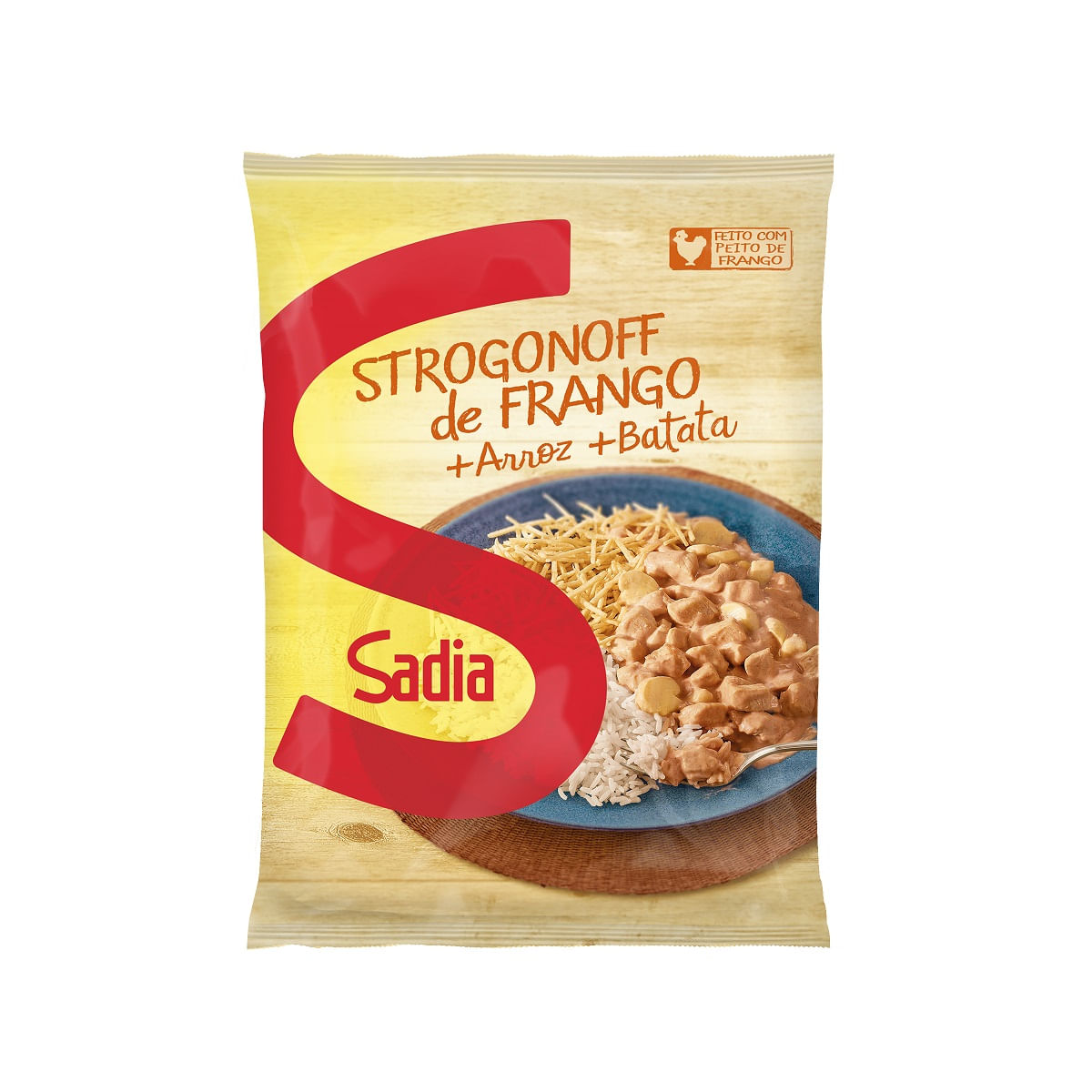 Strogonoff de Frango com Arroz e Batata Palha Sadia 350g