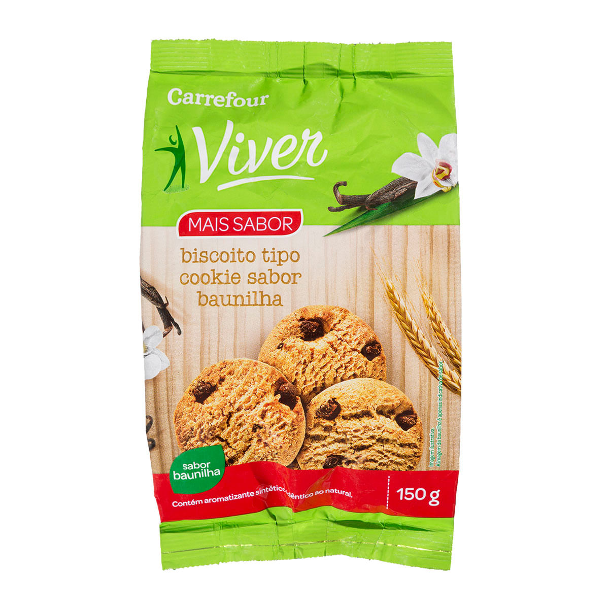 Cookie Integral de Baunilha Carrefour Viver 150g