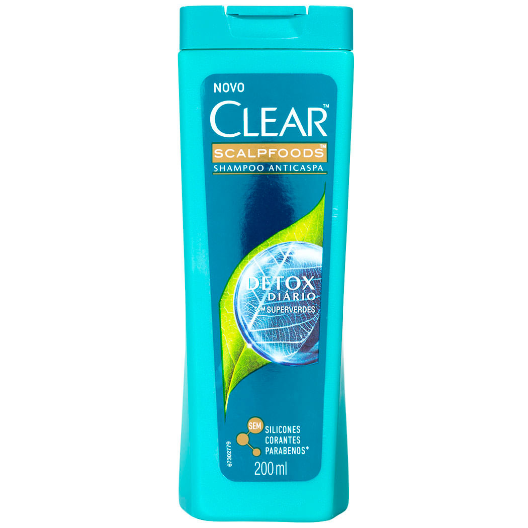 Shampoo Anticaspa Clear Detox Diário 200ml