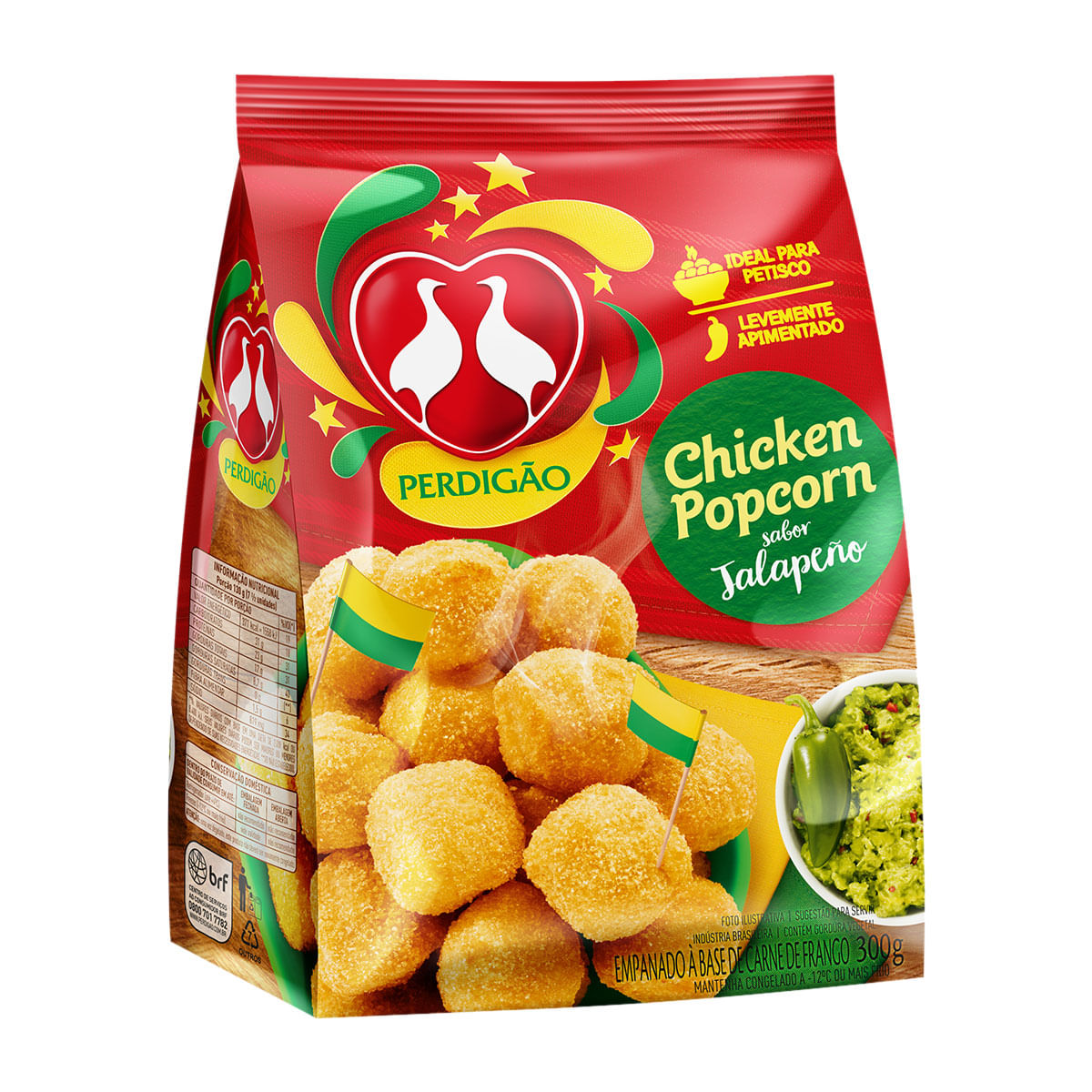 Empanado de Frango Perdigão Chicken Popcorn Jalapeño 300g