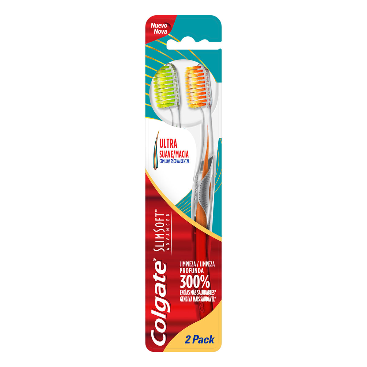 Escova Dental Colgate Slim Soft Advanced com 2 Unidades