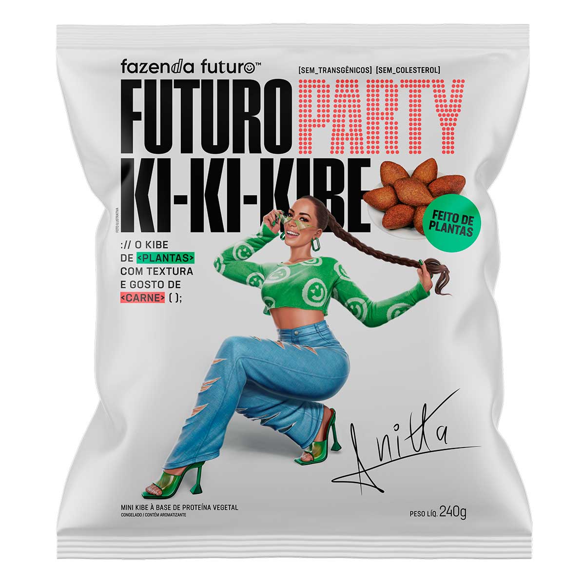 Miniquibe Vegetal Congelado Fazenda Futuro Party 240g