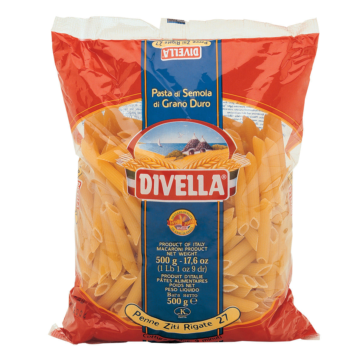 Macarrão Penne Divella Grano Duro 27 Tradicional 500g