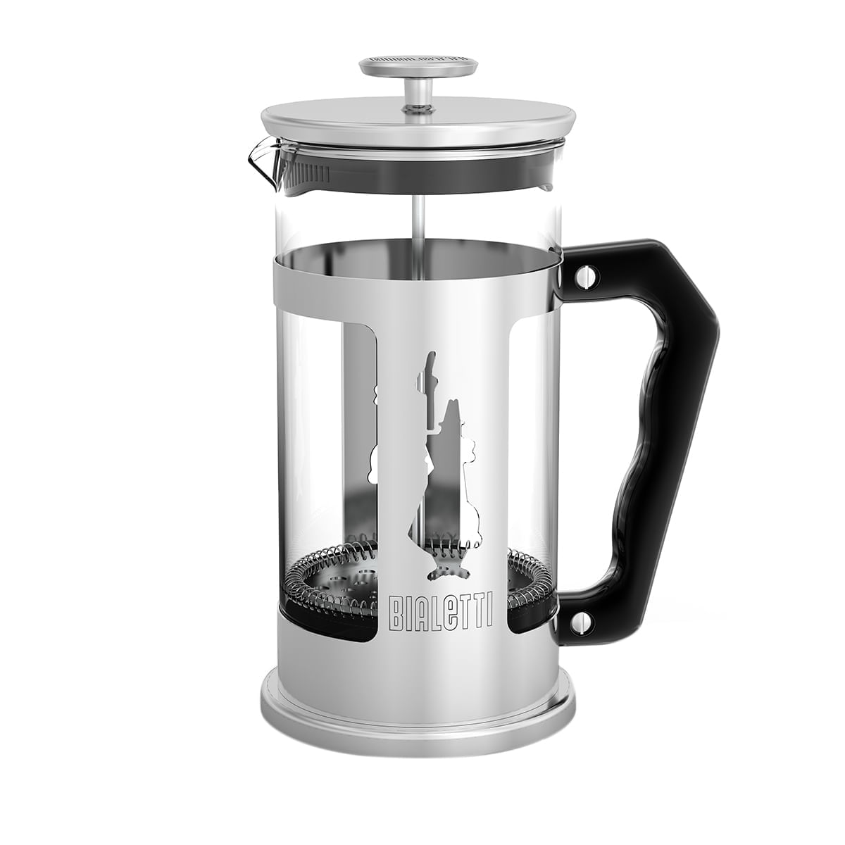 Cafeteira Italiana Bialetti Vidro Borossilicato e Inox 1 Litro French Press