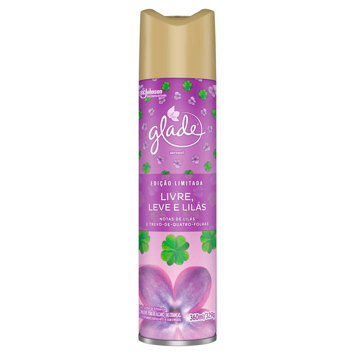 Odorizador de Ambiente Glade Livre,Leve e Lilás 360ml