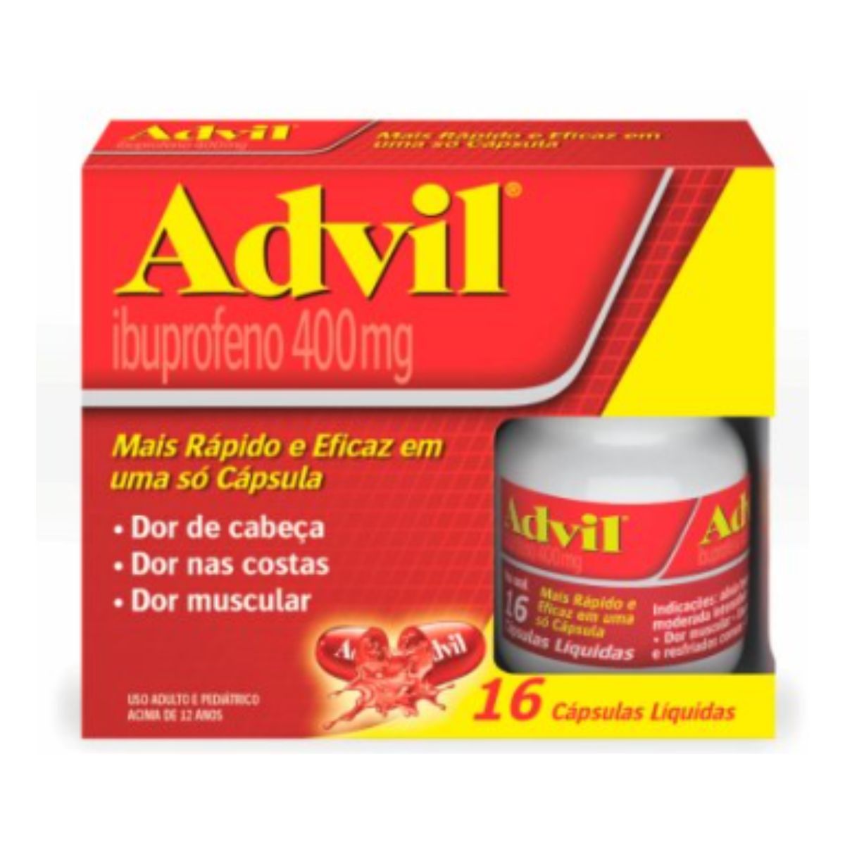 Advil 400 mg com 16 Cápsulas