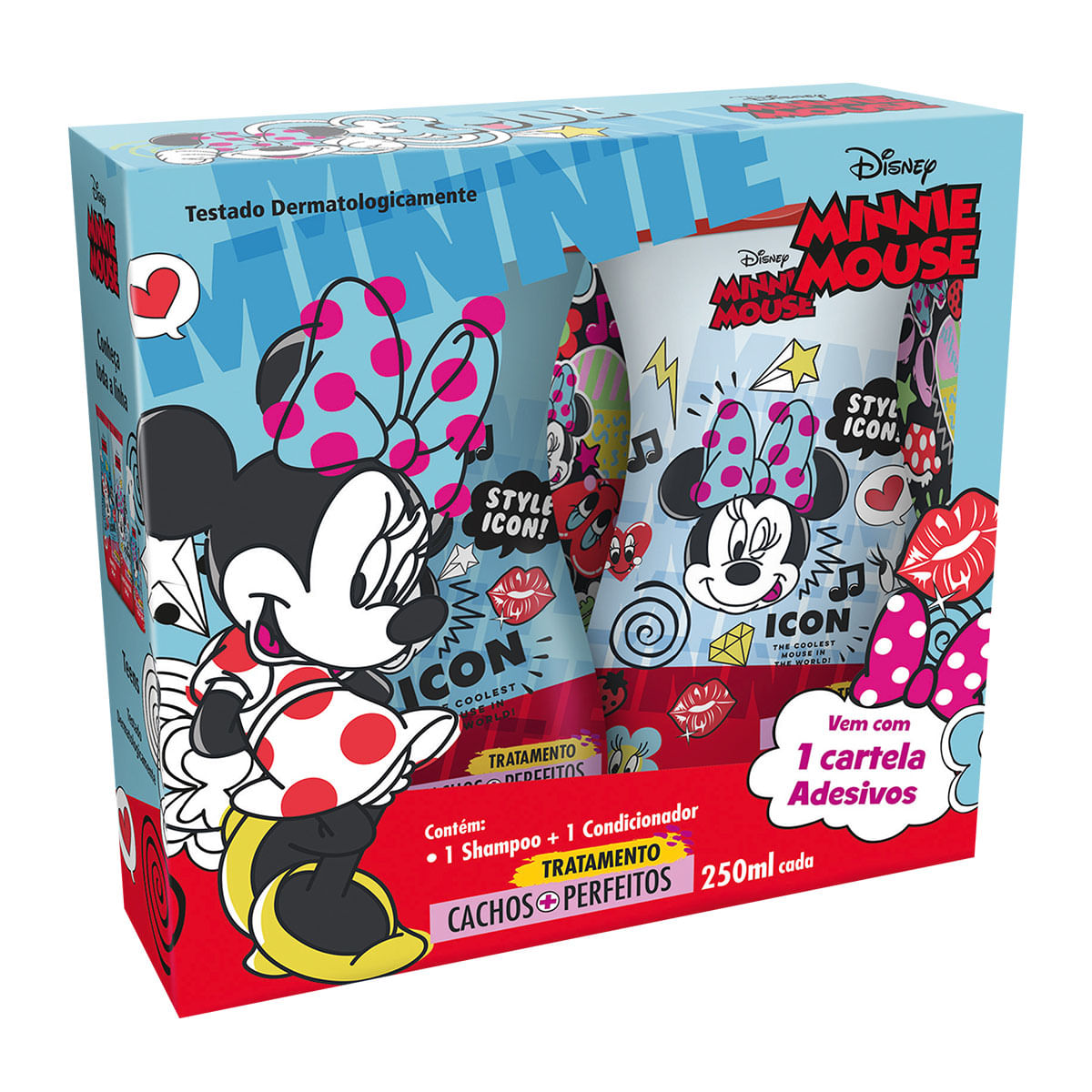 Kit Shampoo e Condicionador Infantil Biotropic Cachos Perfeitos Minnie Mouse