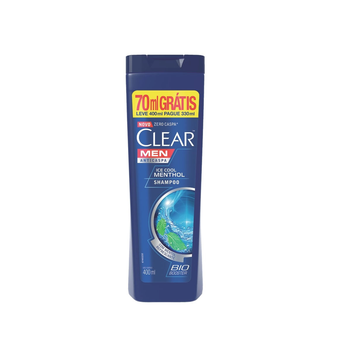 Shampoo Anticaspa Clear Men Ice Cool Menthol Leve 400 ml Pague 330 ml