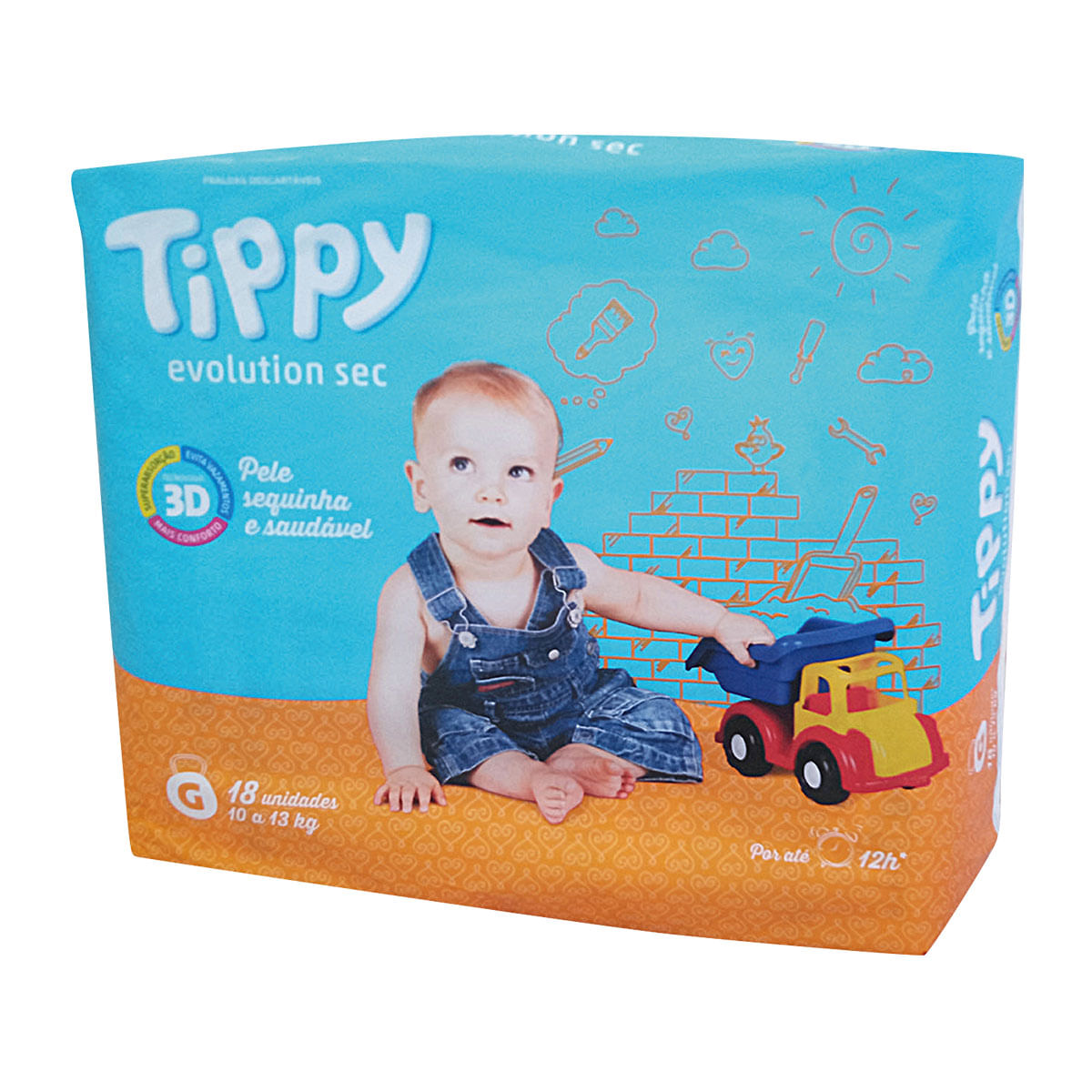 Fralda Tippy G Evolution Sec Jumbo - 18 Unidades