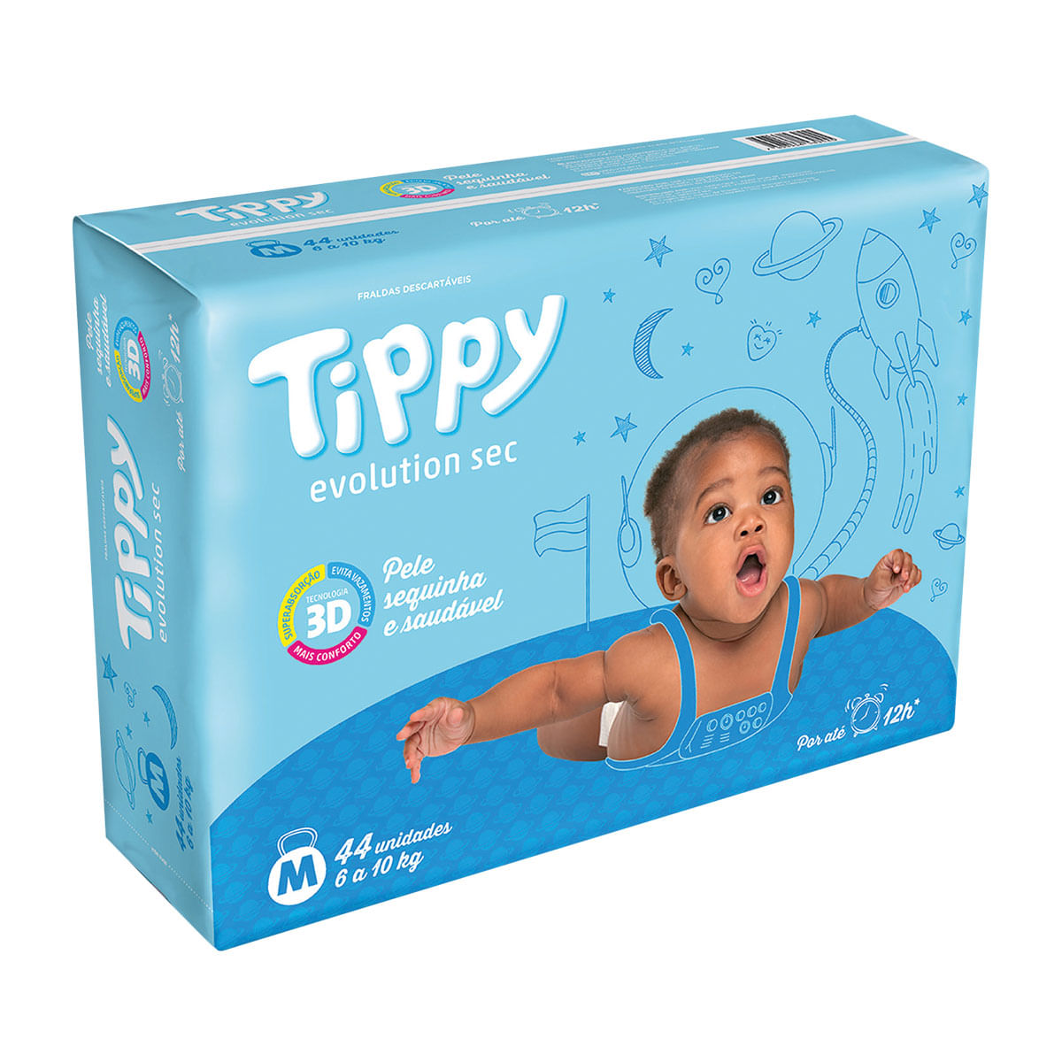 Fralda Tippy M Evolution Sec Mega - 44 Unidades