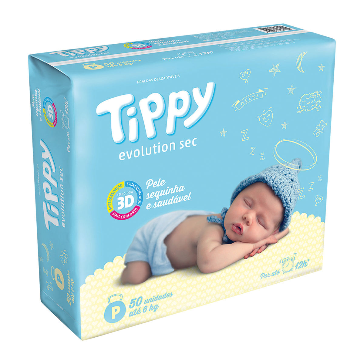 Fralda Tippy P Evolution Sec Mega - 50 Unidades