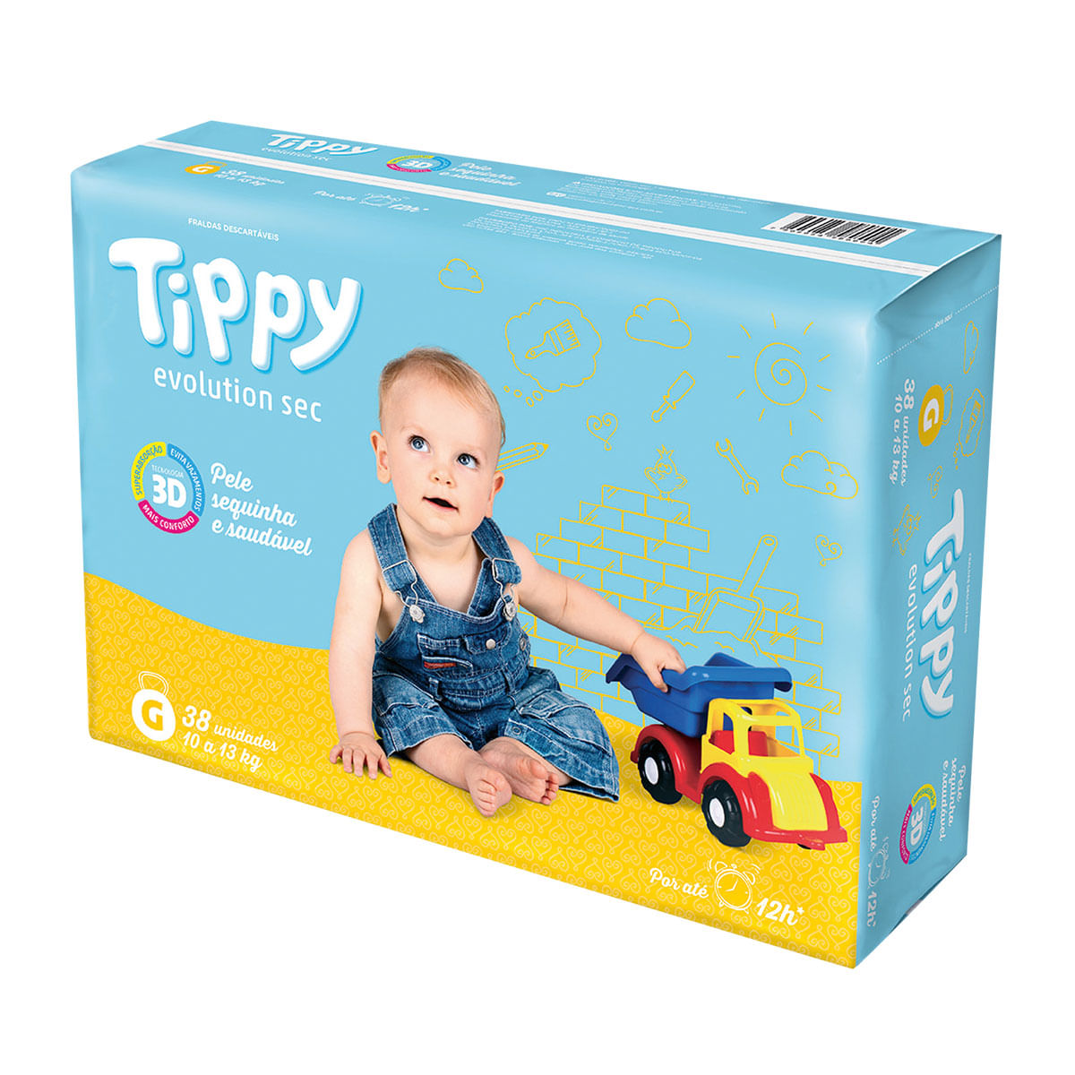 Fralda Tippy G Evolution Sec Mega - 38 Unidades