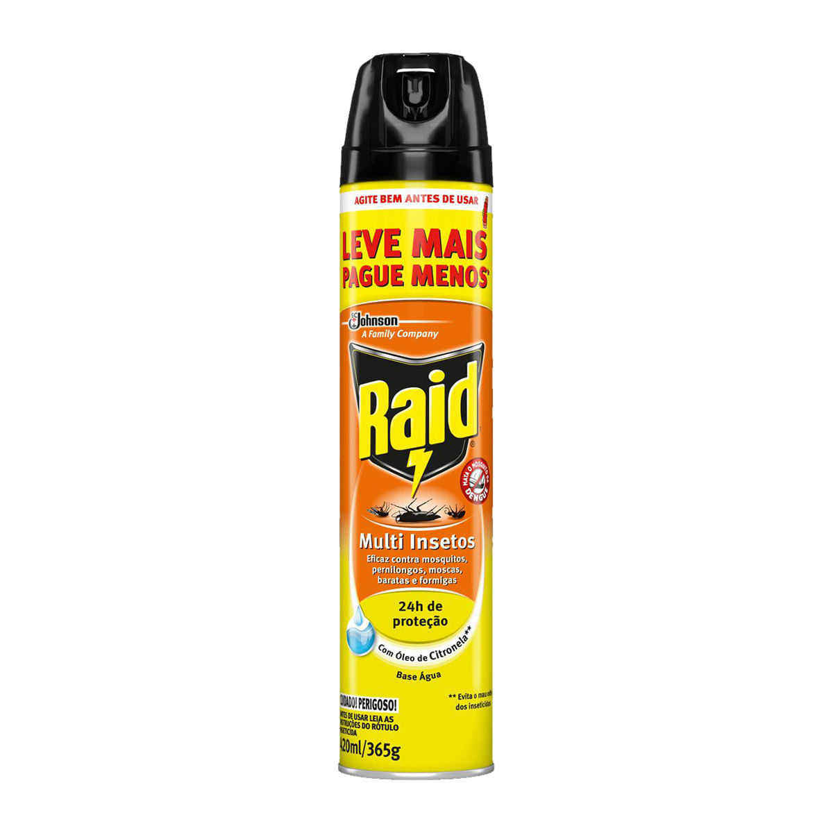 Inseticida Multi-insetos Raid Spray Citronela Leve Mais Pague Menos 420 ml