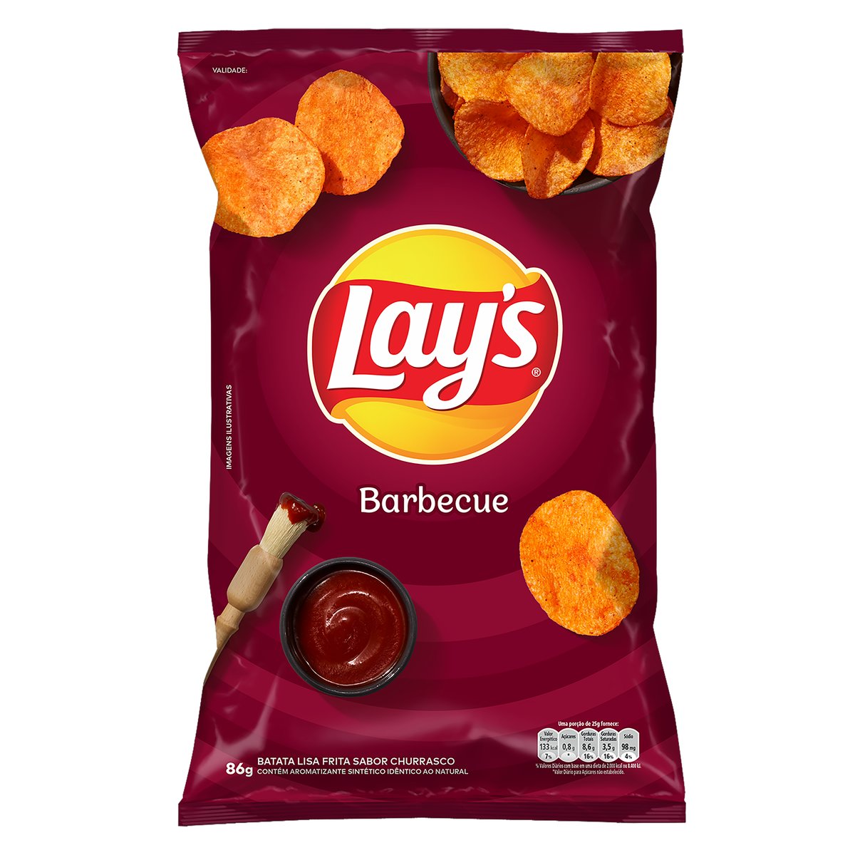 Batata Frita Lays Churrasco American Barbecue 86g