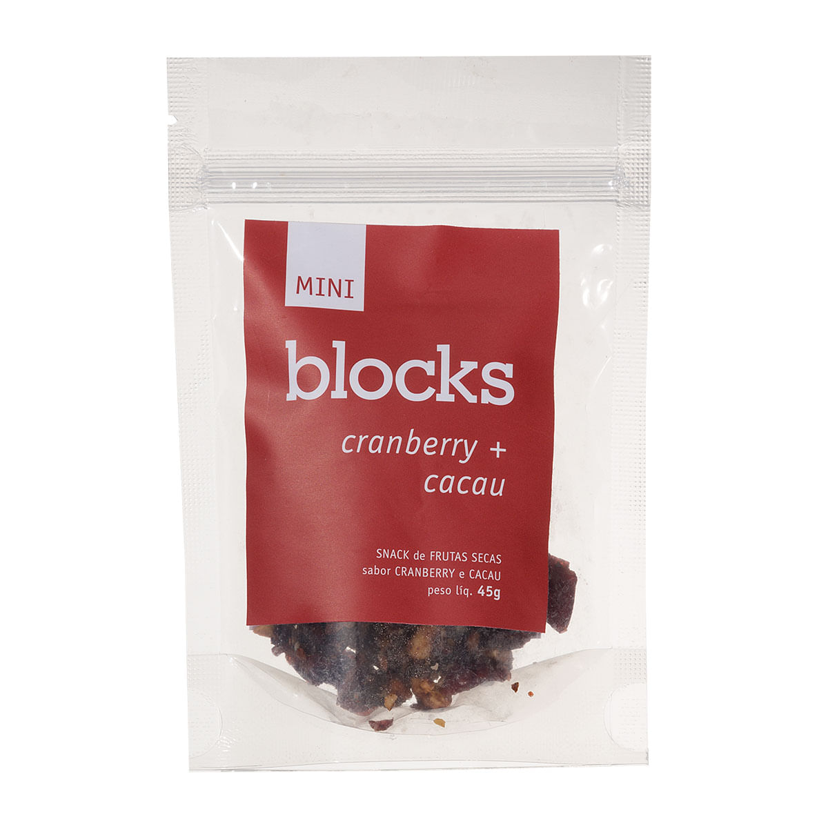 Mix de Frutas Secas Cranberry e Cacau Blocks 45g