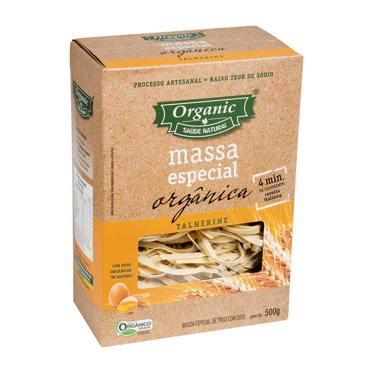 Macarrão Talharim Orgânico Organic com Ovos 500g