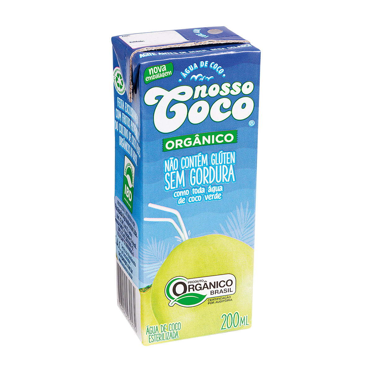 Água de Coco Orgânico Nosso Coco 200ml