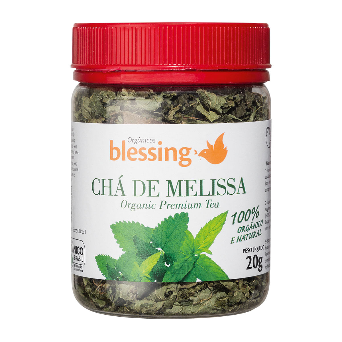 Chá de Melissa Orgânico Blessing 20g