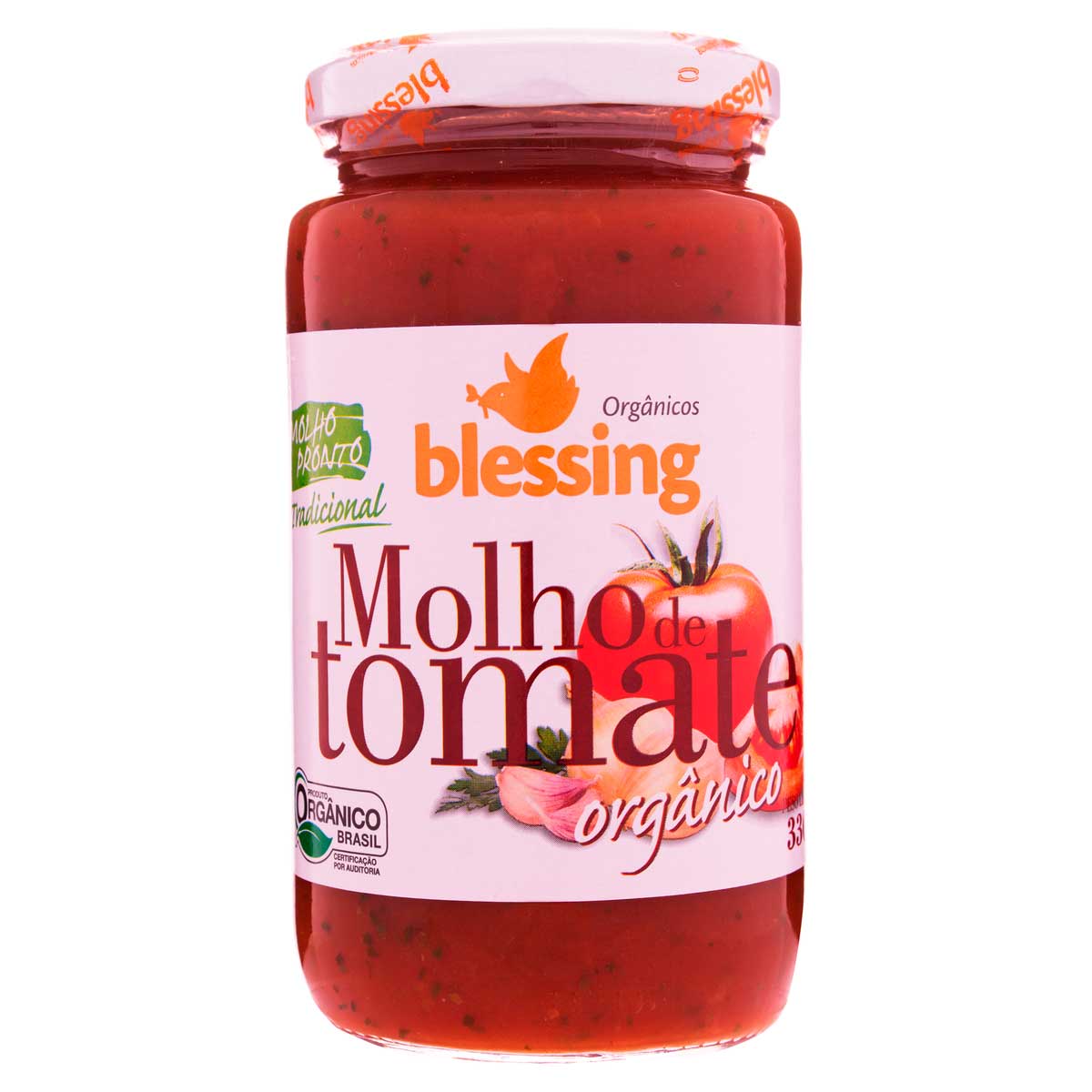 Molho de Tomate Orgânico Tradicional Blessing Vidro 330 g