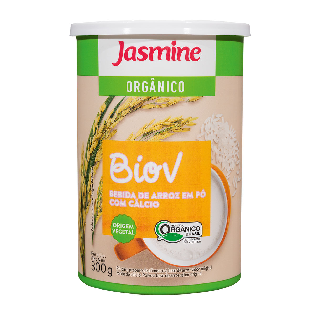 Bebida Vegetal de Arroz em Pó Orgânico Jasmine BioV 300g