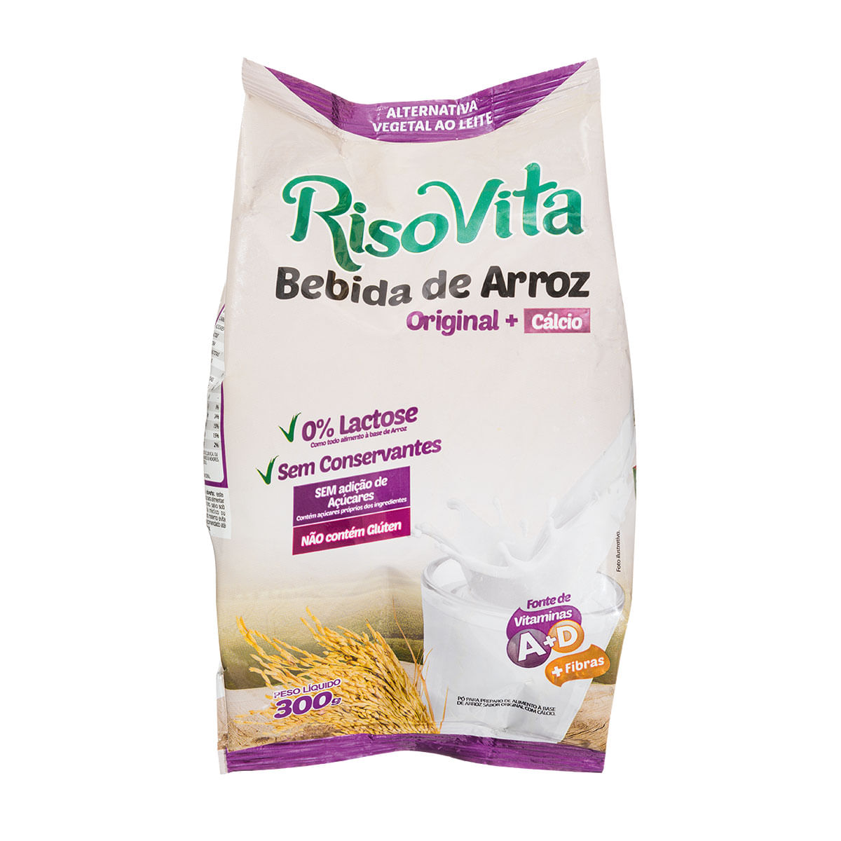 Bebida à Base de Arroz em Pó Não Contém Glúten Risovita 300g