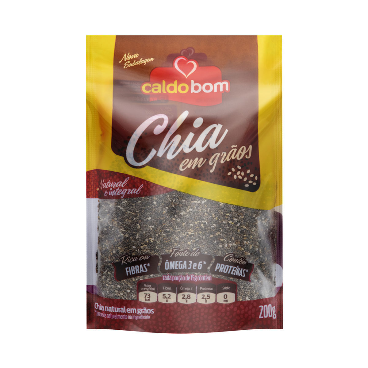 Chia em Grãos Integral Caldo Bom Sachê 200g