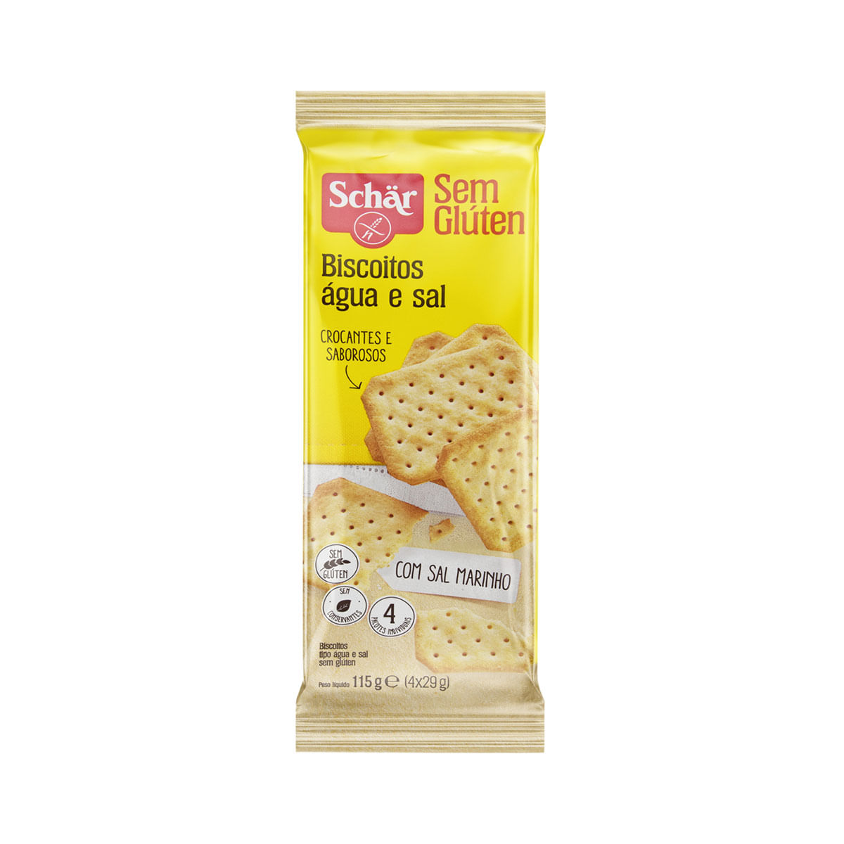 Biscoito Água e Sal Schar sem Glúten 115g