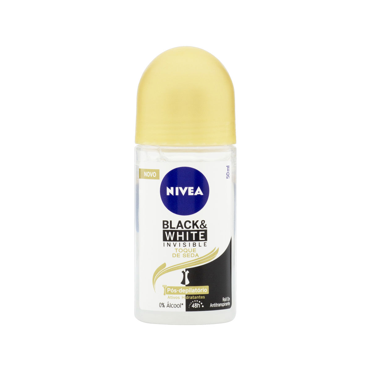 Antitranspirante Roll-On Nivea Invisible for Black &amp; White 50ml