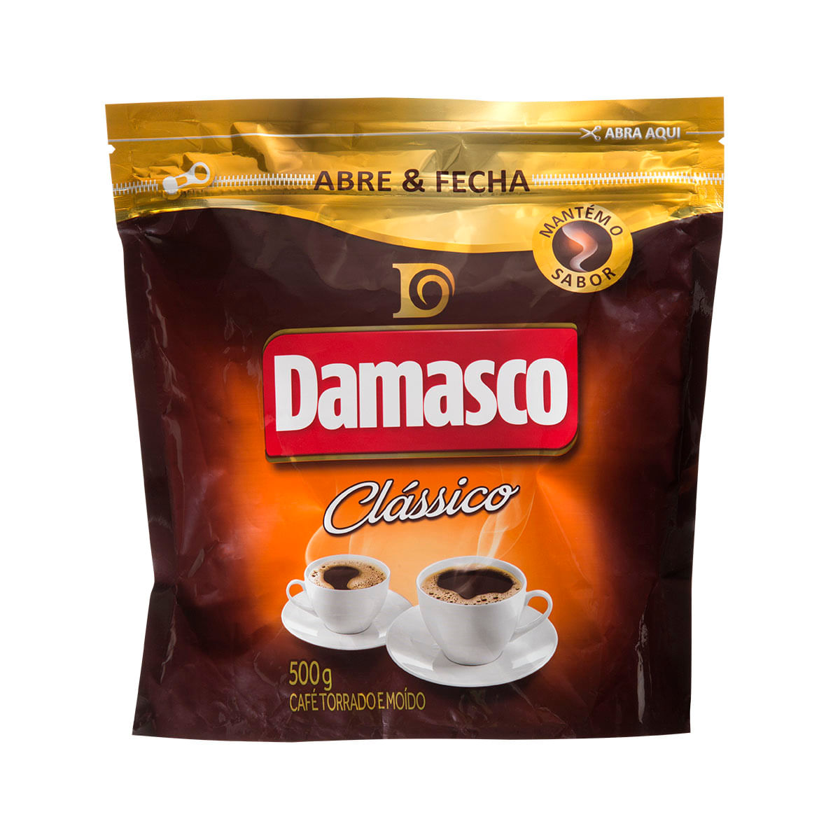 Café Damasco Clássico Abre e Fecha Torrado e Moído 500g