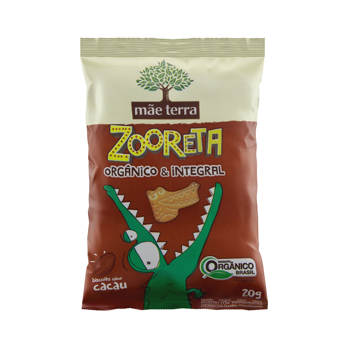 Biscoito Orgânico de Cacau Mãe Terra Zooreta 20g