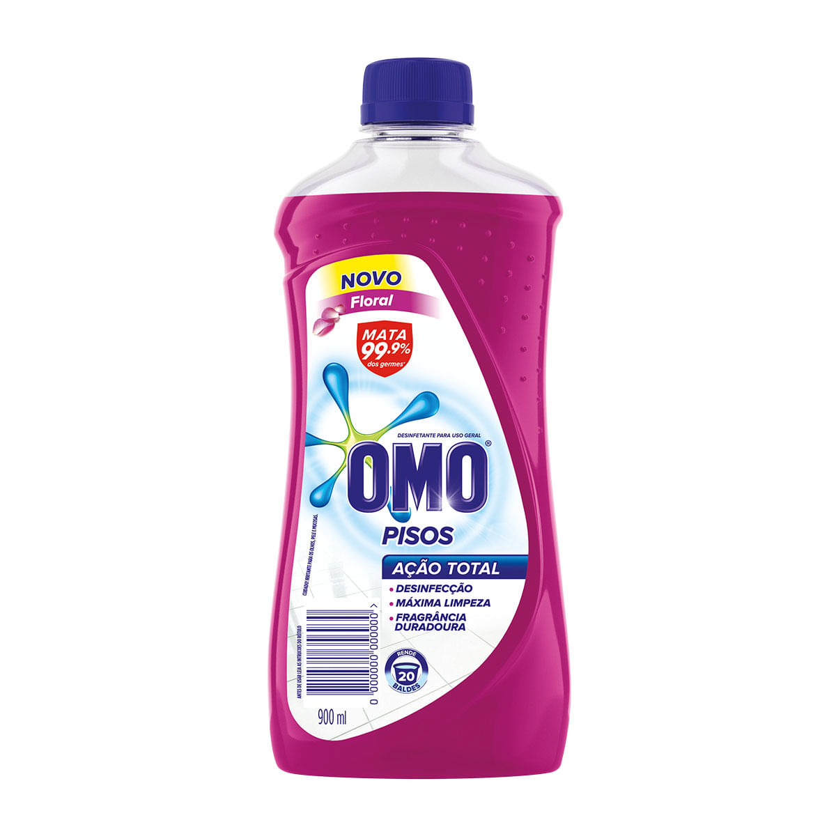 Limpa Piso Omo Ação Total Floral 900ml