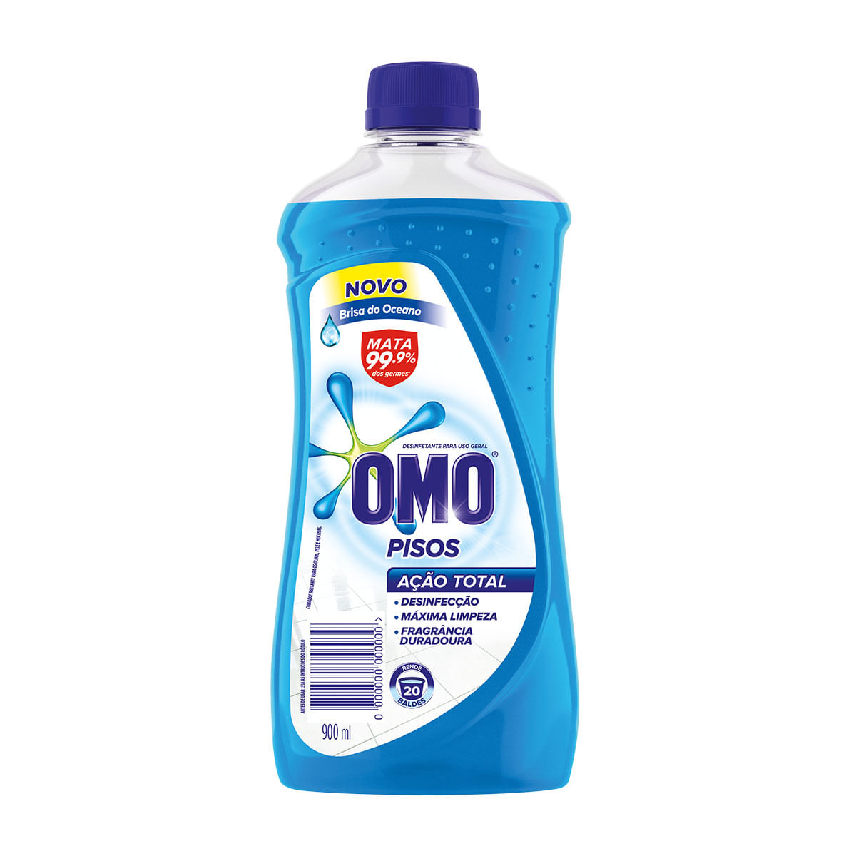 Limpa Piso Omo Ação Total Brisa do Oceano 900ml