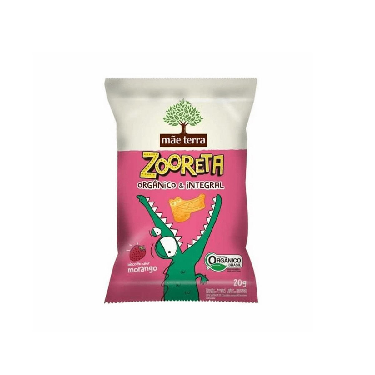 Biscoito Integral Orgânico de Morango Mãe Terra Zooreta 20g