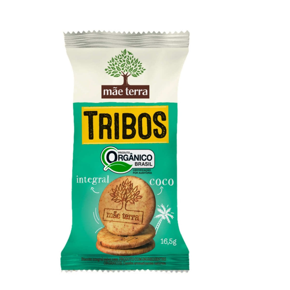 Biscoito Integral Coco Mãe Terra Tribos 16,5 g