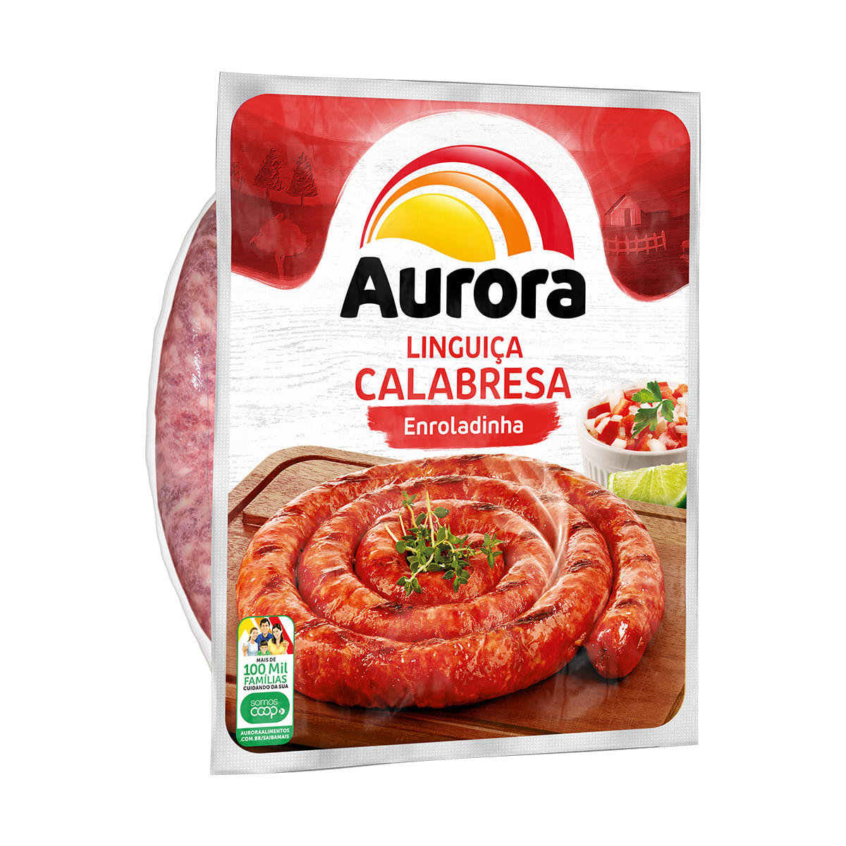 Linguiça Calabresa Aurora Enroladinha 800g