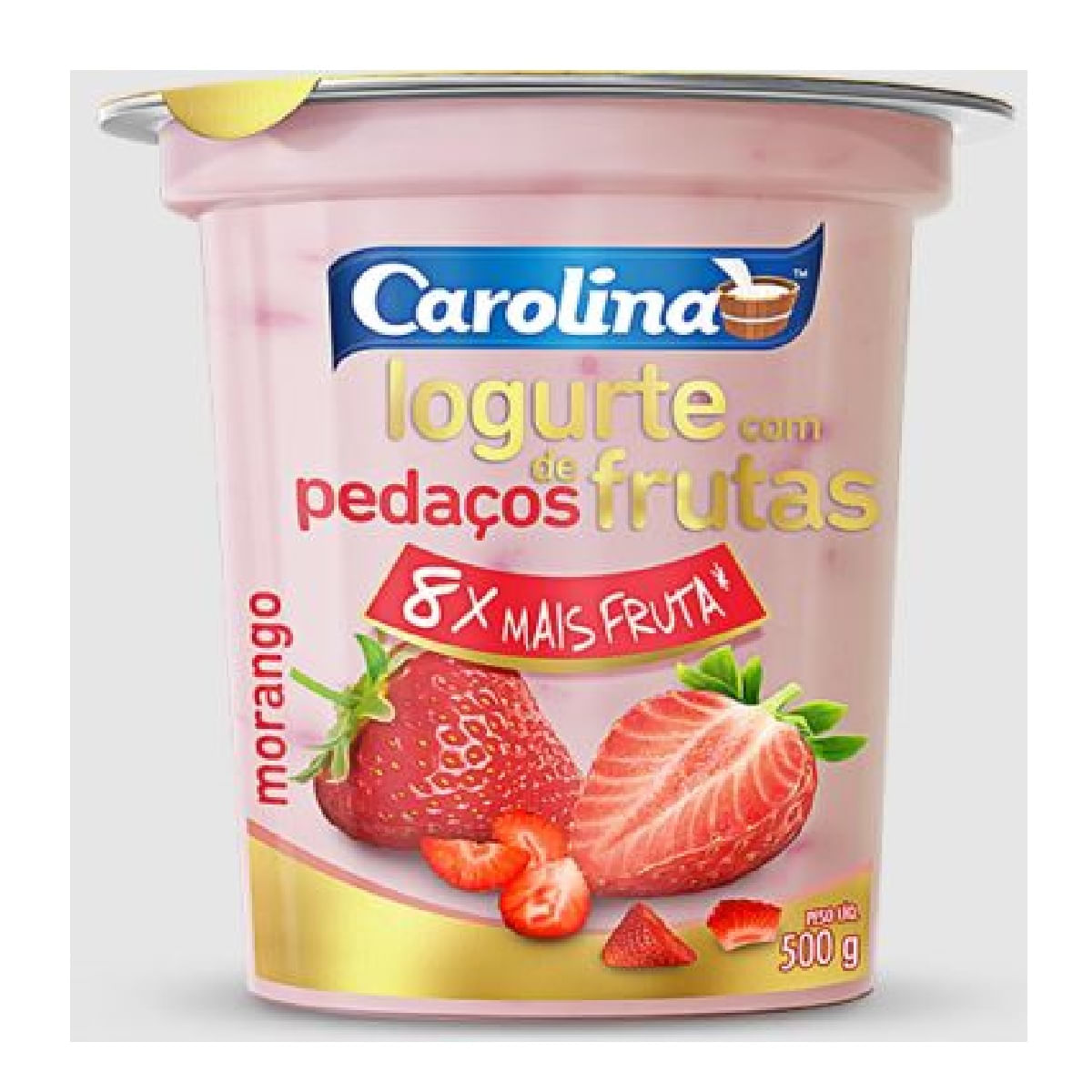 Iogurte com Pedaços de Fruta Carolina Morango 500 g