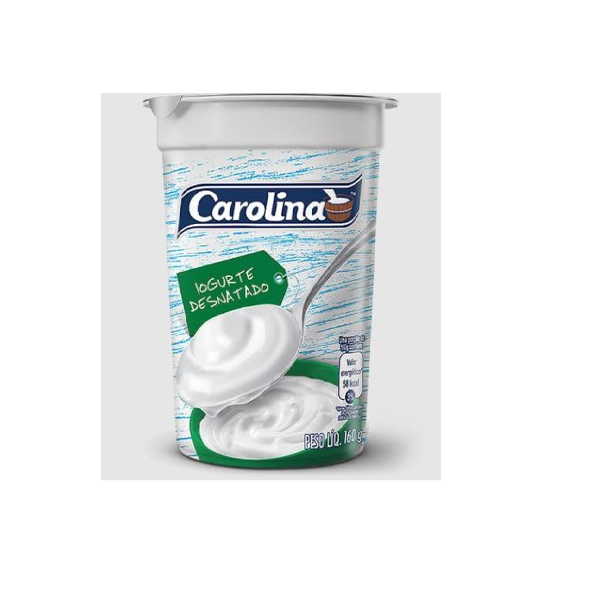 Iogurte Natural Desnatado Carolina 160 g