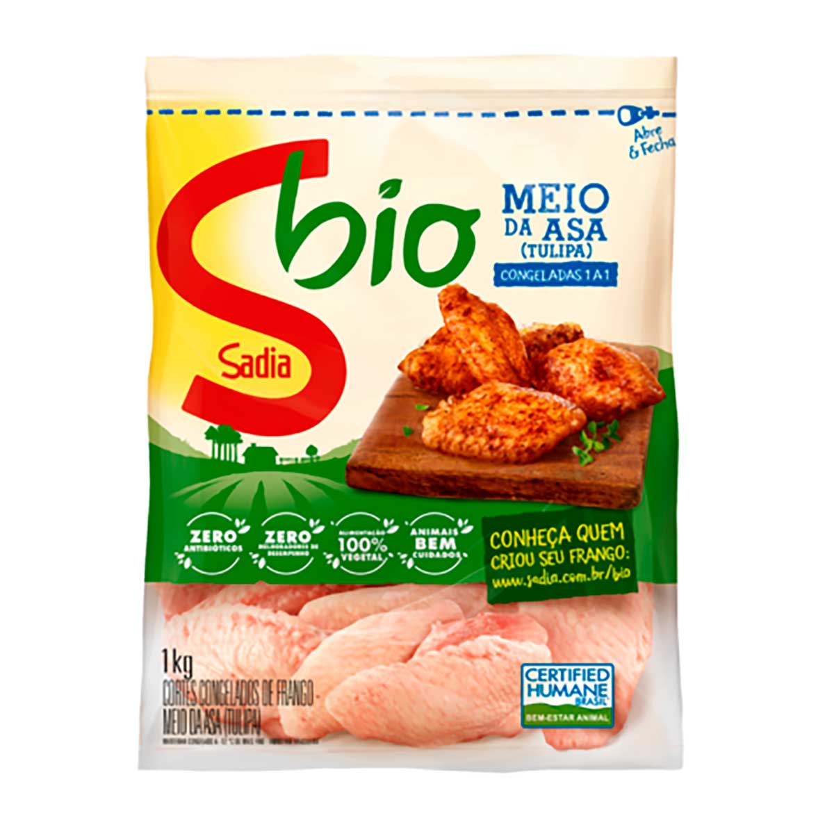 Tulipa de Frango Congelado Sadia Bio 1 Kg